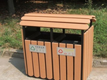 环保木垃圾桶产品LJT-205